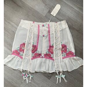 Festival Floral Slip Skirt from For Love And Lemons Size XXS NWT